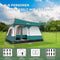 Coast Familietent - 2 Kamers - 2 Ingangen - 380 x 260 x 190 cm - Groen