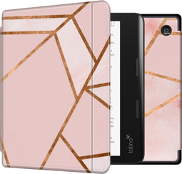 imoshion Ereader Cover / Hoesje Geschikt voor Tolino Epos 3 - imoshion Design Slim Hard Case Sleepcover Bookcase met stand - Pink Graphic