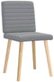 vidaXL - Eetkamerstoelen - 2 - st - stof - lichtgrijs