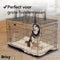 Brixy Hondenbench - Bench Voor Honden - Maat XXL - Opvouwbaar - 122 x 76 x 84 CM - 2 Deuren - Zwart