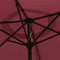 vidaXL - Parasol - met - LED-verlichting - en - stalen - paal - 300 - cm - bordeauxrood