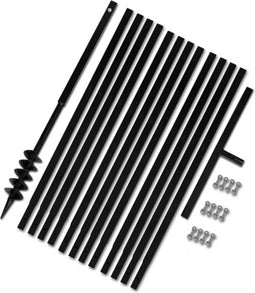vidaXL - Grondboor - 80 - mm - met - 13 - m - verlengstuk - Staal