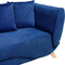 MERI - Chaise longue - Blauw - Rechterzijde - Fluweel