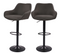 Dutchbone Oliver - Barkrukken - Verstelbare zithoogte 60-80 cm - Anthracite (set van 2)