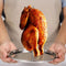 Verticale BBQ spies, voor kip, gyros. 20 cm, op stabiele voet.