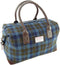 Weekendtas Esk Blauw Bruin - Harris Tweed - Glen Appin of Scotland