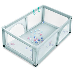 Babybox - Speelbox met 50 ballen en 2 deuren - 120 x 190 cm Blauw