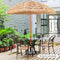 coast Hawaiiaanse Stijl Stroparasol Ø205 cm – Natuurlijk Design met 8 Metalen Ribben