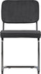 Basiclabel Corduroy Buisframe Stoel - Ribstof - Antraciet - 83,5x48x52