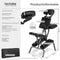 tectake® Opvouwbare Massagestoel - Ergonomische Tattoostoel - Verstelbare Hoofsteun - Zwart