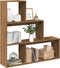 vidaXL - Kamerscherm - / - boekenkast - 123x29x123 - cm - hout - artisanaal - eiken