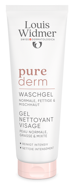 Louis Widmer Purederm - Wash Gel Gezicht - Fris & licht schuimend - Zonder parfum