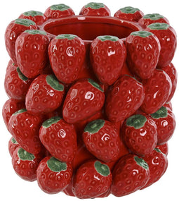 Home ESPRIT - Vaas - Aardbeien Tropisch - Rood 23 x 23 x 34 cm