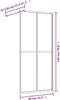 vidaXL - Inloopdouchewand - transparant - 90x195 - cm - ESG-glas - goudkleurig