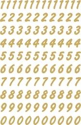 Huismerk Herma 4151 Etiket met getallen 0-9 8mm Goud-Transparant