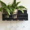Riviera Maison Wijnglazen Rekje - Rustic Rattan Rugged Luxe Hanging Wine Rack - Zwart