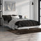 vidaXL - Bedframe - bewerkt - hout - grijs - sonoma - eikenkleurig - 120x190 - cm