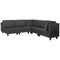FEVIK - Hoekbank - Zwart - Linkerzijde - 228 cm - Polyester