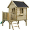 Houten speelhuisje met glijbaan en trap Camilla (SwingKing) | Kinderhuisje voor Buiten in de Tuin | Voor Kinderen vanaf 3 Jaar | FSC Hout - Glijbaan Appelgroen