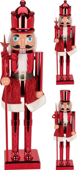 Kerst Notenkraker Staand - 80cm - 2 Designs - Rood