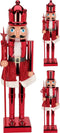Kerst Notenkraker Staand - 80cm - 2 Designs - Rood