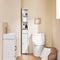 SoBuy BZR34-K-W - Smalle Badkamerkast - Hoge Opbergkast met Deur en Lade - Wit 20x20x145 cm