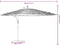 vidaXL - Parasol - met - stalen - paal - 290x290x238 - cm - wit