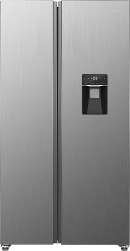 Exquisit SBS146-WS-040ES - Amerikaanse koelkast - Waterdispenser - No Frost - 439 liter - Zilver