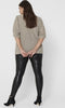 ONLY CARMAKOMA CARROOL COATED LEGGING NOOS - Curvy broek - Gecoate stretchy stof - Zwart