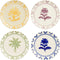 Mica Decorations Clayton Dinerbord - Set van 4 - Steengoed - Groen Blauw Geel Lila (4 stuks)