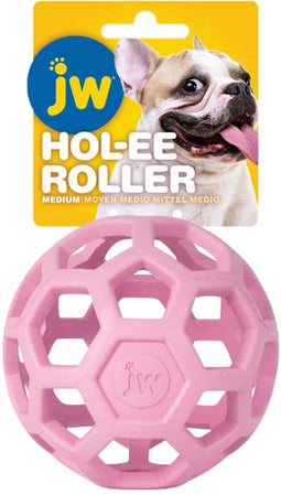 JW HOL-EE ROLLER - Hondenspeeltje - Duurzaam rubber - Ø 11.5 cm - Roze