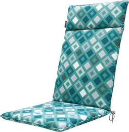 Kussen hoog 50x120 Grids sea blue natural outdoor finishing