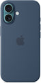Apple iPhone 16 - Silicone Back Cover met MagSafe - Schokabsorberend - Denim