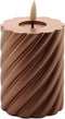 swirl led kaars copper 10x7,5cm