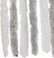 vidaXL - Vliegengordijn - 100x230 - cm - chenille - lichtgrijs - en - wit