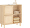 SoBuy FSB87-N - Dressoir - Houten Buffetkast 2 Schuifdeuren Wieltjes - Naturel