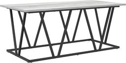 vidaXL - Grijze - Sonoma - Salontafel - 100x50x40 - cm - - - Gemaakt - van - Engineered - Hout - en - Metaal