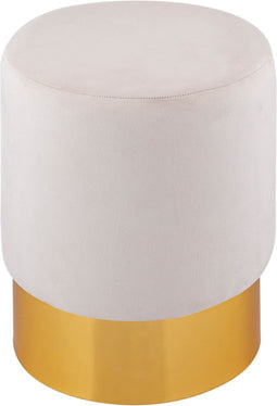 SVJ Kruk Rond - 31 x 31 x 43 cm - Polyester - Creme