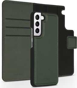 Accezz Samsung Galaxy S22 Plus - 2 in 1 Wallet Bookcase - Echt Nappa leer - Groen
