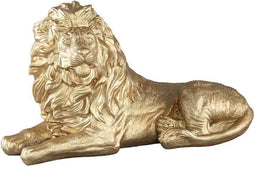 PTMD Jefta Liggende Leeuw Beeld - 40 x 17 x 22 cm - Polyresin - Goud