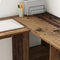 vidaXL - Hoekbureau - met - Opslag - Oud - Hout - 142x102x73 - cm