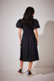 NA-KD Puff Sleeve Midi Dress - Dames Jurk - Maat 42 - Lange mouwen