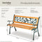 tectake® Marina - Tuinbank - Gietijzer en gelakt hout - 124x52x74 cm