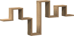 vidaXL - Wandplank - Artisan - Eiken - 104,5x10x43 - cm - Hout - samengesteld