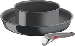 Tefal Ingenio veel van 3 kamers, 28 cm fornuis, pan 18 cm, handvat, inductie, keramiek, gemaakt i...
