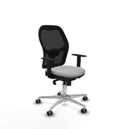 Piqueras y Crespo 1D086G0 - Bureaustoel - Hoogteverstelbaar met armleuning - Lichtgrijs