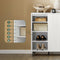 SoBuy FSB62-W - Buffetkast - Schuifdeuren wielen - Wit