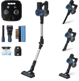 MYBOT E6 Advanced - Steelstofzuiger - Dweilfunctie - 250W - 20Kpa - 3 Zuigniveaus - Zakloos - Draadloos - Zwart