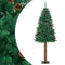 vidaXL - Kerstboom - met - echt - hout - en - dennenappels - smal - 150 - cm - PVC - groen