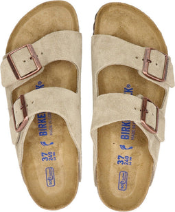 Birkenstock Arizona SFB VL Narrow - Dames Slippers - Suède - Bruin - Maat 38